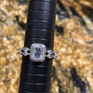 Sterling Silver faux diamond Women's Ring size 6.5